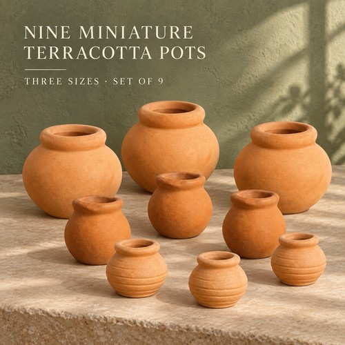 Set miniature terracotta - of,