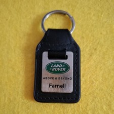Vintage Land Rover Farnell Car Keyring Keychain Leather Collectable