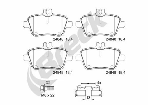 Brake pads 24848 704 - 24848,