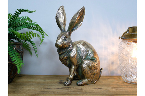Antique gold rabbit - rabbit, ornament