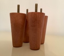 4x new teak gloss legs feet