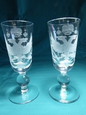 Pair Engraved RUSSIAN LIQUEUR