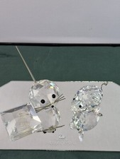 Swarovski Crystal Pig  Mouse Figurine As Found  READ *