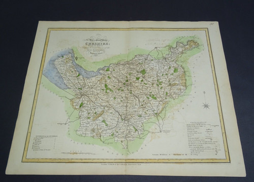 Antique map cheshire by - map,