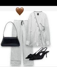 Zara Set STRIPED PYJAMA STYLE