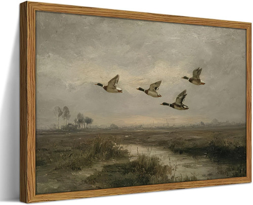 Framed vintage mallard duck - vintage,
