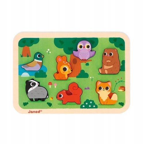 Janod wooden forest animals - janod,