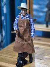 Vintage Marx 1973 Lone Ranger figure in Broken Horseshoe disguise