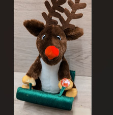 B&Q retro Rocking Reindeer Christmas Electronic grandma ranover by a reindeer