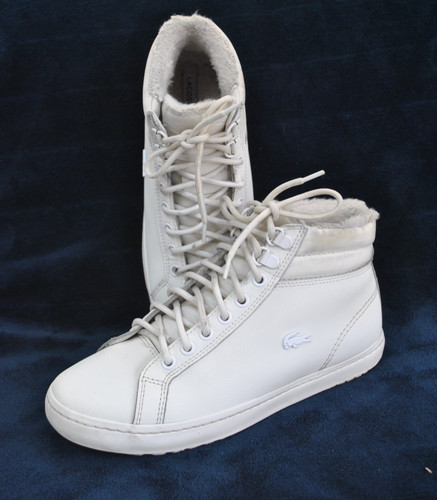 White leather lace - , up