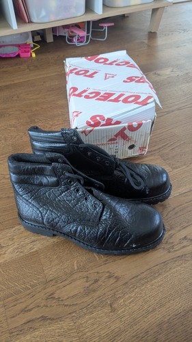 Totectors black leather steel - black,