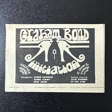 GRAHAM BOND -  INITIATION 2X3" 1969 Vintage Gig Advert T1-1