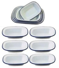 6 X Falcon Enamelware Pie Dish