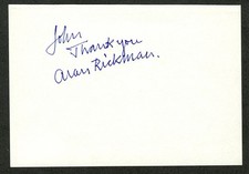 Alan Rickman Vintage Signed