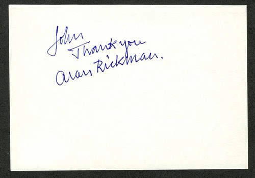 Alan rickman vintage signed - rickman,