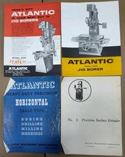 Vtg Atlantic Jig Borer Grinder Machinery Milling Tool Lot Brochures NY CT Specs