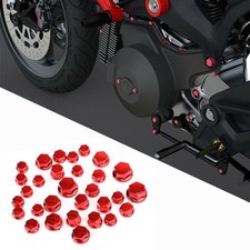 Fit For Most Mofa Socket Screw Covers Hexagon Front Rear Right Motorcycle Red