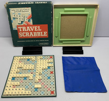 Travel Scrabble Word Board Game Spears Made In England Vintage All Letter Tiles