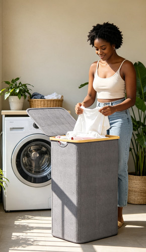 110l large laundry basket - large,
