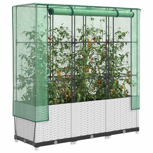 Raised bed brown rattanlook - bed,