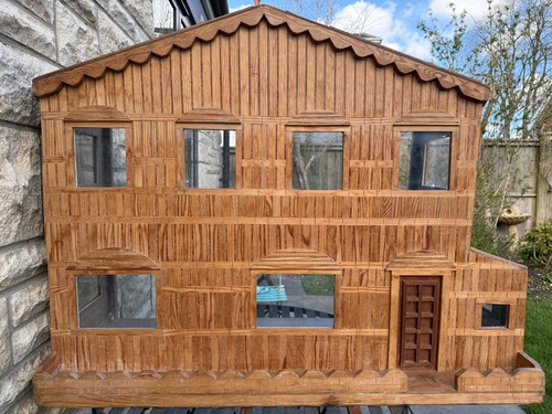 Wooden handmade open - , plan