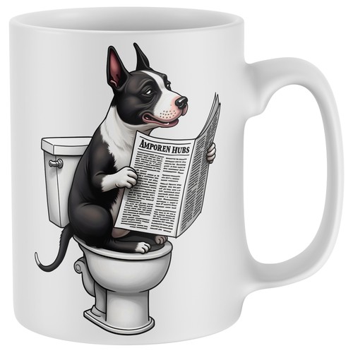 Funny staffy toliet mug - toliet,