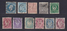 Norway Earlier Stamps x 11. 1856 - 1877. Cat approx £415.