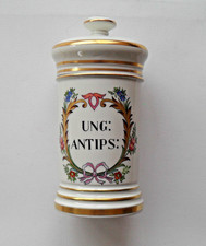 French ceramic lidded chemist - french,