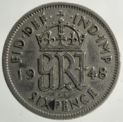 1948 george sixpence coin - 1948,