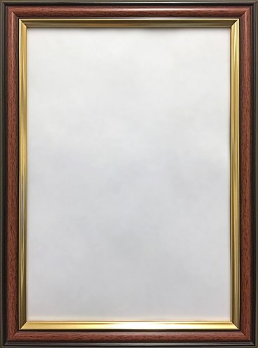 Walnut wood effect with gold - effect,