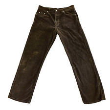 Hugo Boss Mens Corduroy Jeans Relaxed Straight Leg Brown Wash Alabama W34 L32