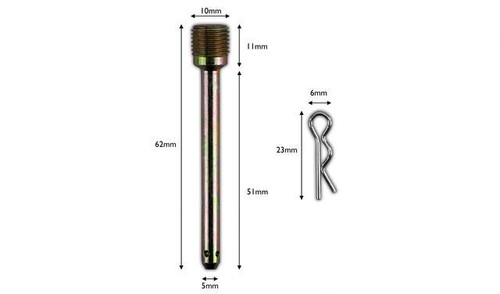 Front brake pad pin - front, for
