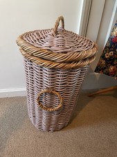 Vintage Wicker Basket With Lid