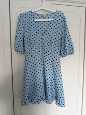 Miss Selfridge Blue Polka Dot