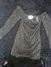 Black  Boohoo Dress Size