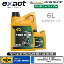 KROON OIL Torsynth 5W-30 6 Litre & 8 Litre Service Kit  Approved Under MB 229.3