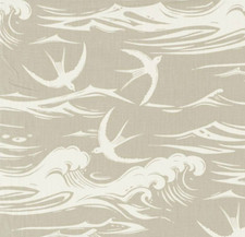 SANDERSON CURTAIN FABRIC Swallows at sea 1 METRE LINEN NATIONAL TRUST COLL