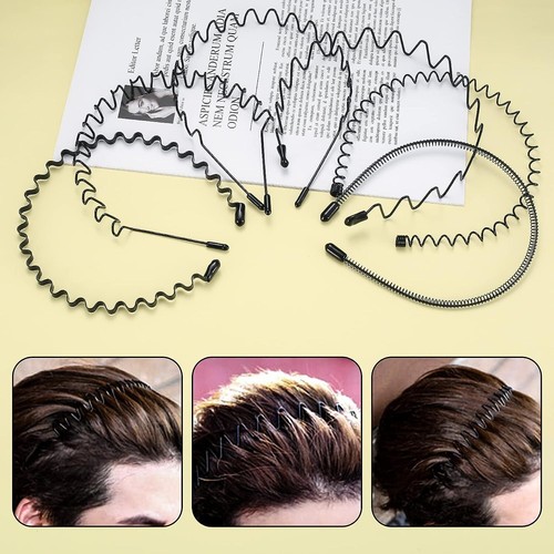 Black metal sports hair - black,