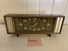 VINTAGE 1970s CLOCK CORAL