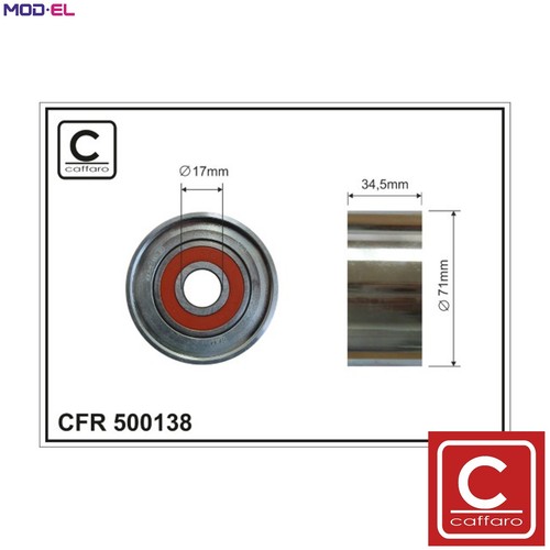 Deflectionguide pulley vribbed - pulley,
