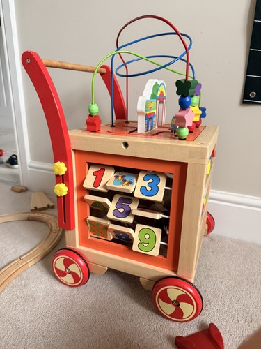 Wooden baby walker - wooden,