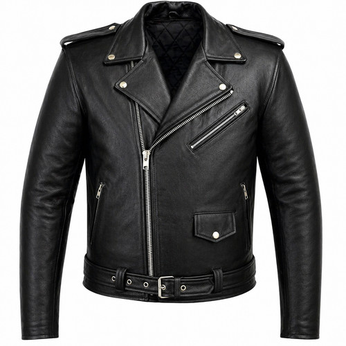 Men leather motorcycle - leather,