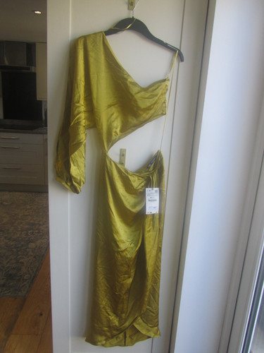 Zara gold yellow satin one - zara,