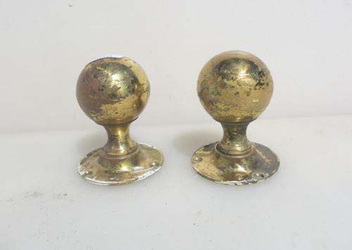 Vintage brass door knobs - vintage,