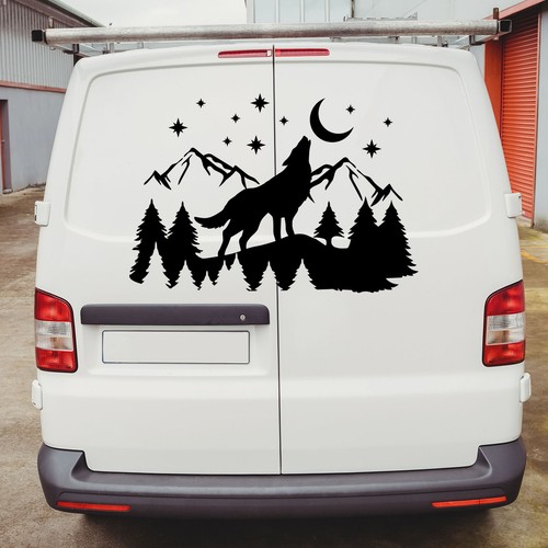 Car stickers wolf - car, camper