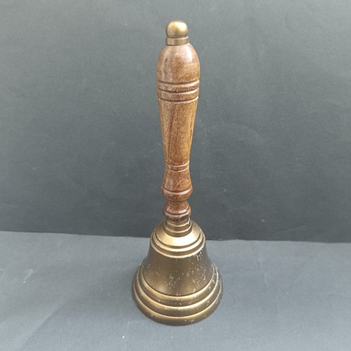 Vintage hand bell coated metal - hand,