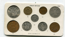 gb 1950 year set, 9 coins 