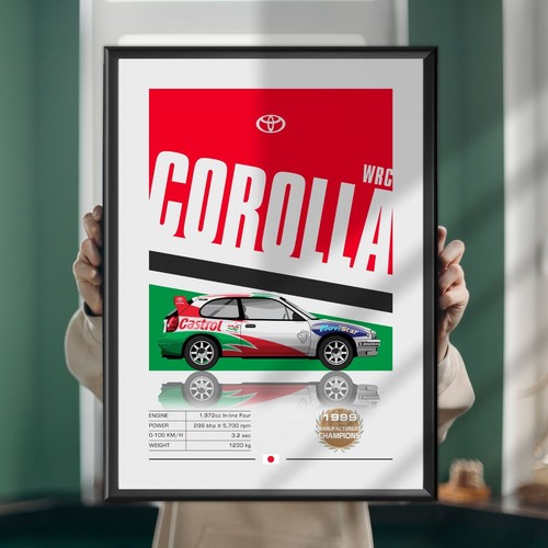 Toyota corolla wrc - wrc,, poster