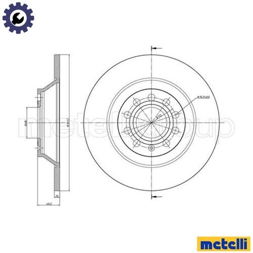 Brake disc 0865c - 2x, 23-0865c