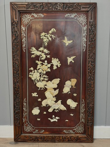 Chinese lacquer wall panel - chinese,